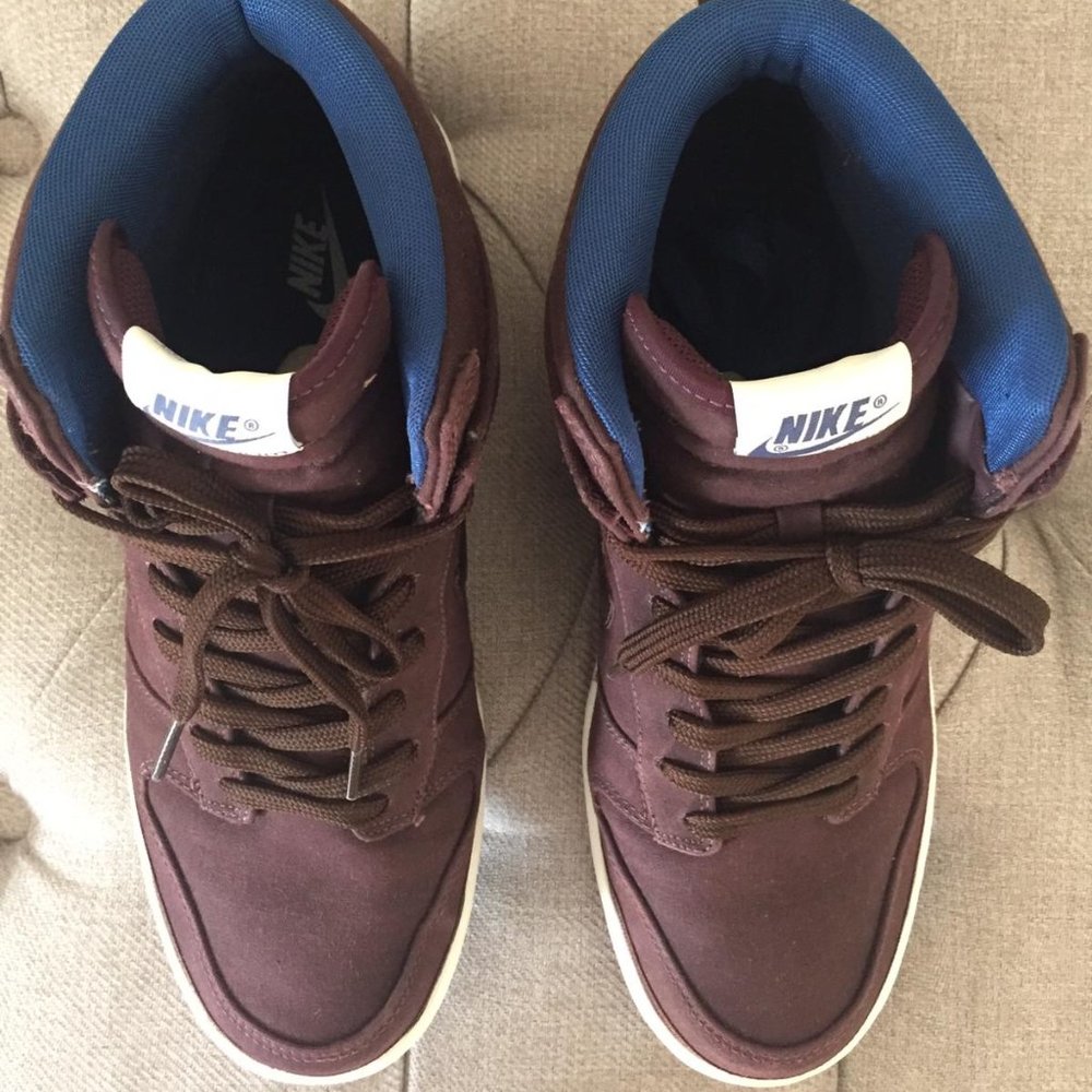 Nike Dunk High Premium Deep Burgundy Brown Size 11 - Picture 8 of 12